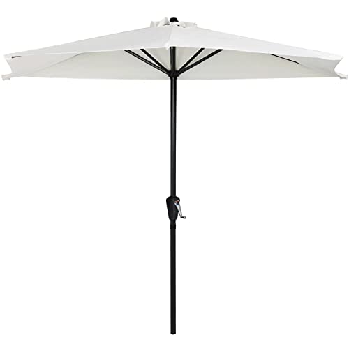 ABCCANOPY Patio Half Umbrellas 11FT (Light Beige)