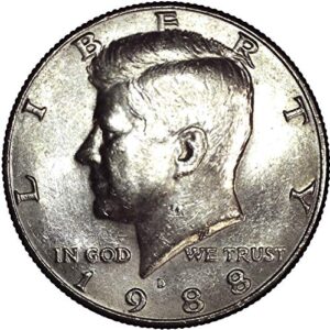 1988 d kennedy half dollar 50c about uncirculated