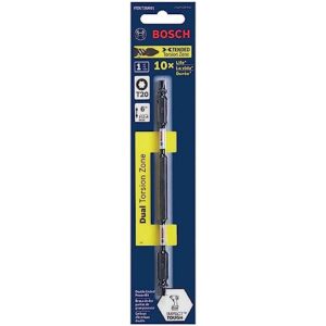 BOSCH ITDET206B 10-Pack 6 In. Torx #20 Impact Tough Double-Ended Screwdriving Bits