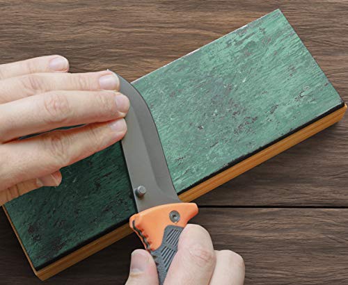 Sharp Pebble Premium Leather Strop for Knife Sharpening with Polishing Compound - Sharpening Strop for Knives, Straight Razor, Chisels - with eBook Guide