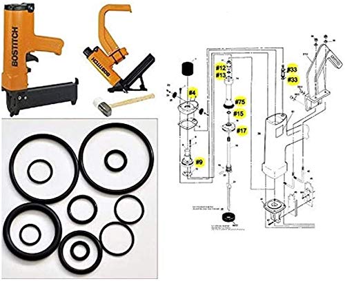 Pro-Parts New O-Ring Maintenance Rebuild Kits for Bostitch Hardwood Floor Nailer MIII MIIIFN MIIIFS MIII886 MIII812