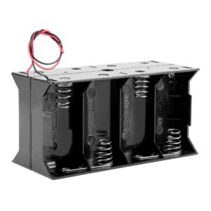 aexit 12v battery power supply and power module holder case storage box 8 x 1.5v d batteries wire leads