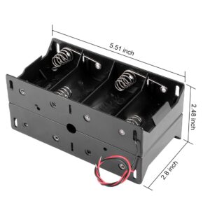 Aexit 12V Battery Power supply and power module Holder Case Storage Box 8 x 1.5V D Batteries Wire Leads