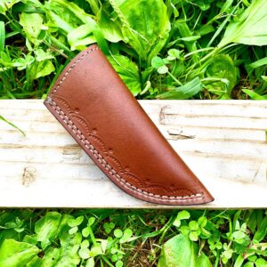 5" long handmade leather sheath for fixed blade knife