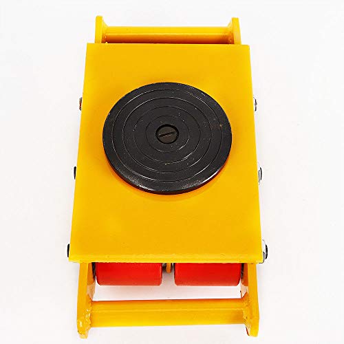 8T 17600lb Industrial Machine Dolly Skate Roller Machinery Mover 360° Rotation Cap