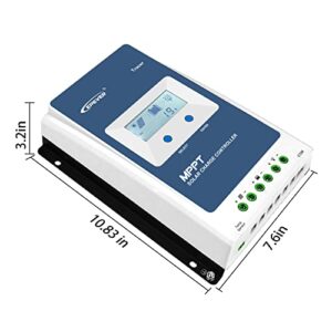 EPEVER 40A MPPT Solar Charge Controller 12V 24V Auto Max Input 100V Charger Controller Common Negative Grounded Solar Panel Regulator for Lead-Acid Lithium AGM Battery (Tracer4210AN)