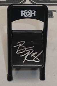 brandi rhodes signed roh action figure chair bas coa new japan pro wrestling aew - autographed wrestling cards