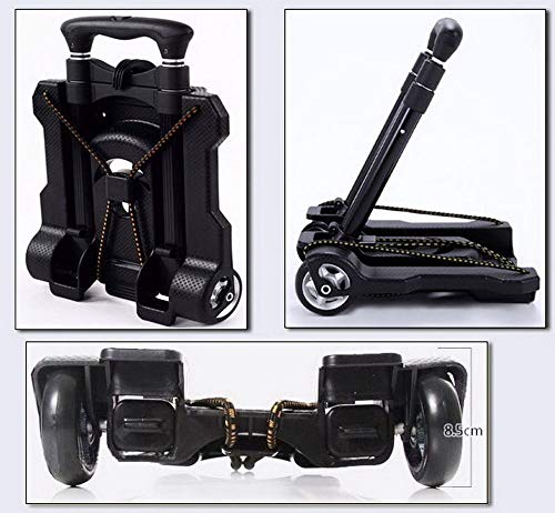 Portable Folding Hand Truck Dolly Utility Cart Foldable Trolley Put in Backpack Push Luggage Flatbed Cart