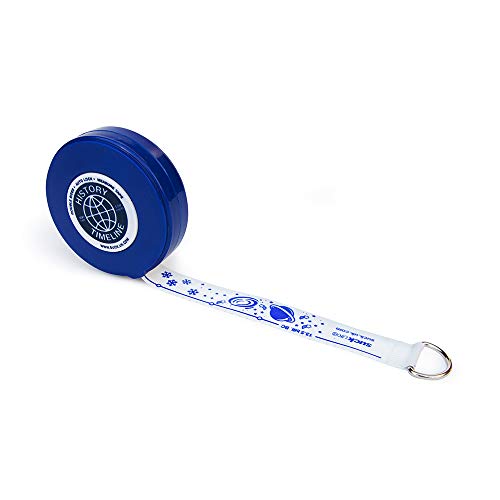 Suck UK World History Measuring Tape | Soft Tape Measure with Historical Facts | Double Sided & Auto Locking