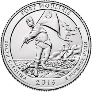 2016 p,d,s bu fort moultrie-fort sumter national monument np quarter choice uncirculated us mint 3 coin set