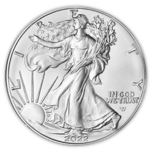 2022 1 oz American Silver Eagle Brilliant Uncirculated with a Certificate of Authenticity $1 BU