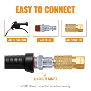 SUNGATOR 1/4-Inch NPT Male Industrial Air Plug, 1/4'' Pneumatic Plugs, Air Hose Fitting, 1/4'' Quick Connect Air Fitting, Air Hose Repair Plug Kit Compatible with I/M/D Type Air Coupler (25-Pack)