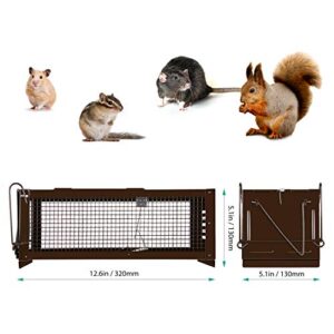 RatzFatz Mouse Trap Humane Live Cage, Catch and Release Mice, Rats, Chipmunks, Small Squirrels and Other Rodents, Sensitivity Adjustable, Pedal Design