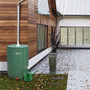 VINGLI 100 Gallon Collapsible Rain Barrel, Portable Water Storage Tank, Rainwater Collection System Downspout, Water Catcher Container with Filter Spigot Overflow Kit