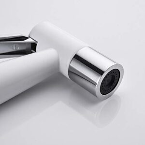 Handheld Bidet Sprayer for Toilet,REWEE White Color Plastic Bidet Attachment for Toilet,Cloth Diaper Bidet Toilet Sprayer