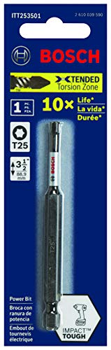 BOSCH ITT2535B 10-Pack 3-1/2 In. Torx #25 Impact Tough Screwdriving Power Bits