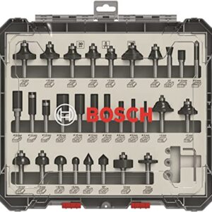 Bosch Professional 2607017475 30-Piece Set Wood Router Bit Set for 8mm Shank Router