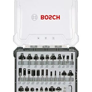 Bosch Professional 2607017475 30-Piece Set Wood Router Bit Set for 8mm Shank Router