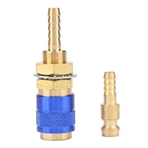 M6 Quick Connector Set, Quick Water Cooled Gas Adapter Fitting Hose for MIG TIG Welder Torch Fitting for Welding Torch (Blue)