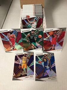 2018-19 panini revolution hand collated veteran complete basketball set of 100 cards overall condition is nm-mt. includes lebron james first los angeles lakers cards. free shipping to the united states. kawhi leonard, dirk nowitzki, de'aaron fox, kevin du