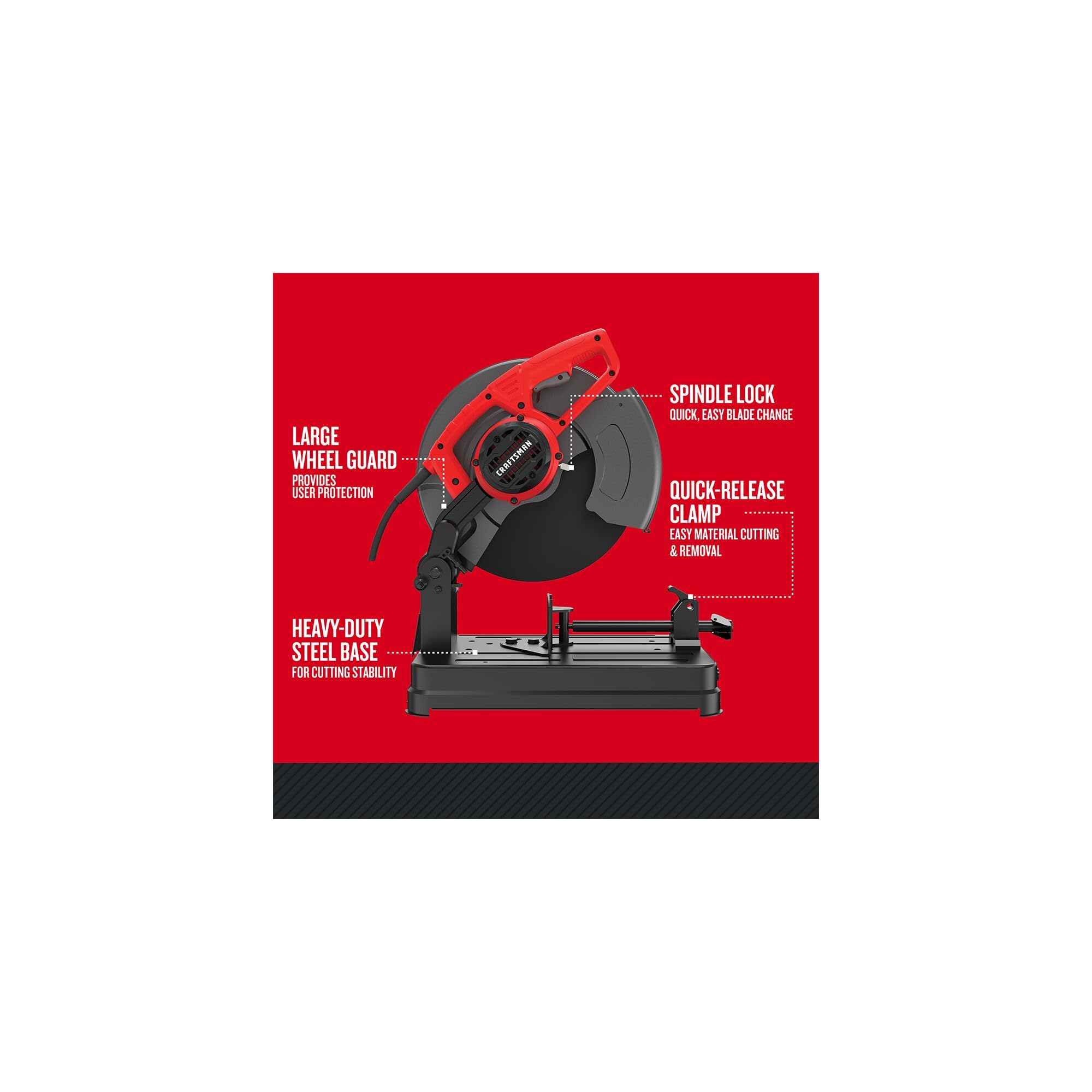 CRAFTSMAN Chop Saw, 14 inch, 15 Amp, Corded (CMEM2500)