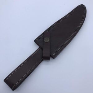 12" long custom handmade leather sheath for 6"—7" cutting blade knife