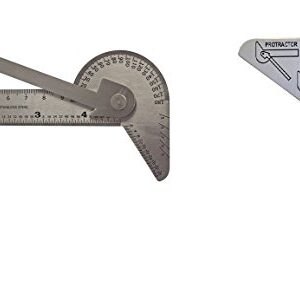 Factory Multi Use Rule & Gauge Protractor Stainless Steel -Center finder Drill point with Both Inch and Millimeters Graduations