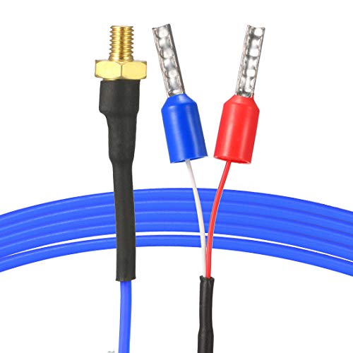 uxcell K Type Thermocouple 32-1112F/0-600C Temperature Sensor Probe with 0.5M Cable M3 Thread for 3D Printer