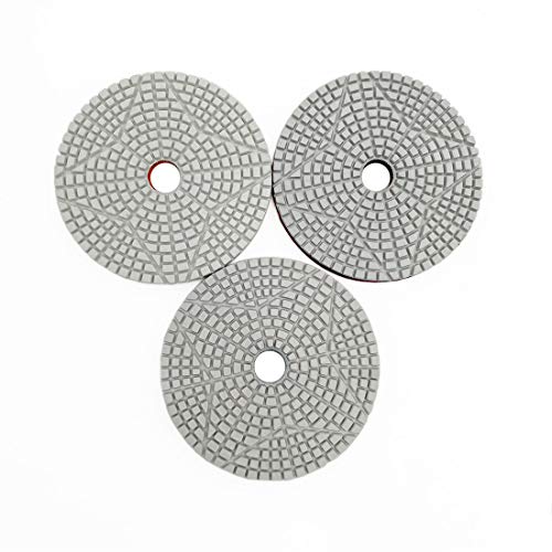 DT-DIATOOL Diamond 3 Step Polishing Pads 4 Inch for Granite Marble Terrazzo(Set of 3 Pieces)