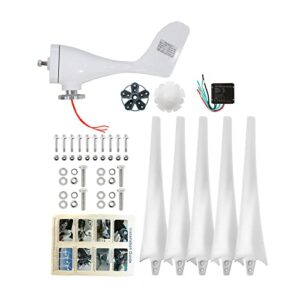 Dyna-Living Wind Turbine Generator Kit 500W DC 12V Wind Turbine Motor with Charge Controller 5 Blades Wind Power Machine for Home Garden Boat Marine Monitoring or Street Lighting (Not Included mast)