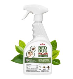 duuda 22oz bed bug spray, child & pet friendly bed bug kill with extended residual protection, natural dust mite spray, non-toxic flea killer