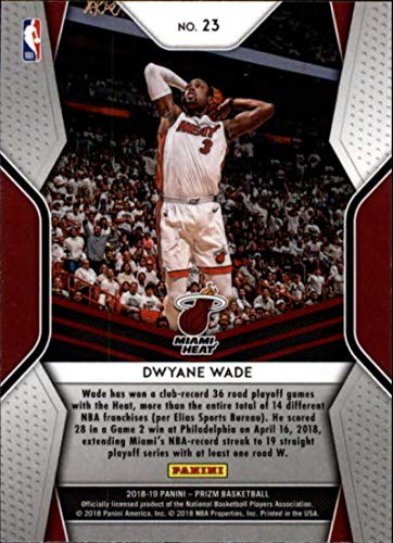 2018-19 Panini Prizm Dominance #23 Dwyane Wade Miami Heat NBA Basketball Trading Card