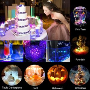 Alebew Underwater Led Lights with Remote, Waterproof Multi Color Submersible Led Lights Battery Operated Pool Lights for Halloween Christmas Party-10 Pack