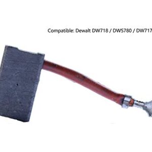 Carbon Motor Brushes Compatible for Dewalt DW718 / DWS780 / DW717 Miter Saw, Replacement Part for Power Tools - 2 Pack