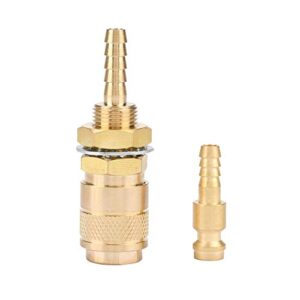 Hilitand M6 Quick Connector Set Quick Water Cooled Gas Adapter Fitting Hose for MIG TIG Welder Torch Fitting for Welding Torch (Gold)