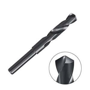 uxcell 16mm Reduced Shank Drill Bit HSS 6542 Black Oxide with 1/2 Inch Straight Shank