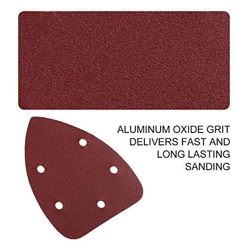 Miady 140mm Mouse Detail Sander Sandpaper Sander Pads, 40 60 80 120 180 240 400 Assorted Grits Mouse Sandpaper - Pack of 70