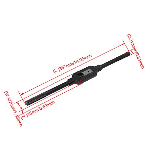 CNBTR Adjustable Metal Tap Handle Reamer Wrench with 1/4"-3/4" Adjustment 13mm Rod Dia for Screw Tapping and Repair