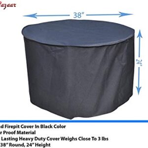 Q-Claw Outdoor Bazaar 38 Inch Round Firepit Cover