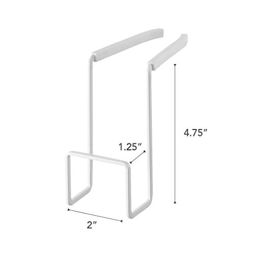 YAMAZAKI home 4388 Faucet-Hanging Sponge Holder-Kitchen Organizer Sink Rack Basket, One Size, White