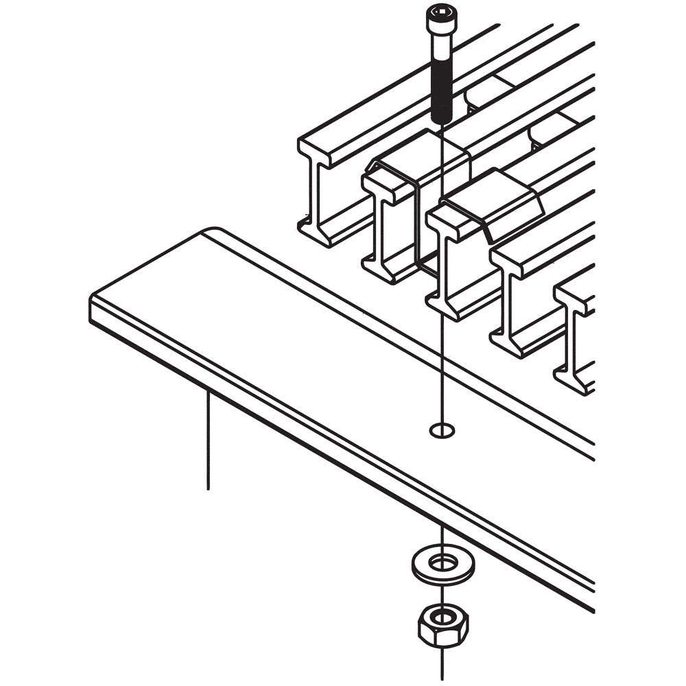 Grating Clip, 316 Stainless Steel, PK25