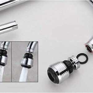 2PCS 360 Degree Swivel Faucet Aerator Deluxe Water Saving Faucet Sprayer Water Saving Bubbler Pressurized Faucet Filter Kitchen Accessories