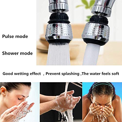 2PCS 360 Degree Swivel Faucet Aerator Deluxe Water Saving Faucet Sprayer Water Saving Bubbler Pressurized Faucet Filter Kitchen Accessories