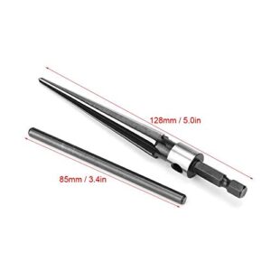 Hand Reamer, Bridge Pin Hole Handheld T Shape Tapered Hex Reamer Handle Drilling Tool 1/8"-1/2" 3-13mm