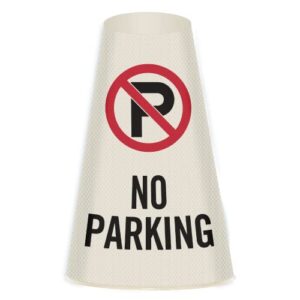smartsign “no parking” bright reflective cone message sleeve, [cone not included]