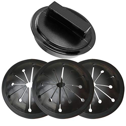 Garbage Disposal Splash Guards and Stopper Set 4 Pack（3+1, Food Waste Disposer Accessories Multi-Function Drain Plugs Splash Guards for Whirlaway, Waste King, Sinkmaster and GE Models (3-1/8 Inch)