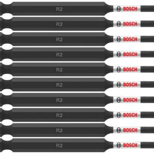 BOSCH ITSQ235B 10-Pack 3-1/2 In. Square #2 Impact Tough Screwdriving Power Bits