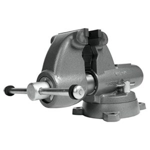 wilton c-2 pipe and bench vise, 5" jaw width, 7" max jaw opening, 5-5/16" throat (28827)