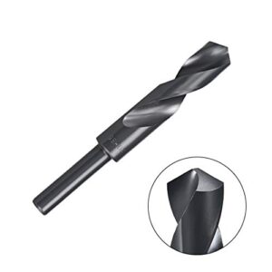 uxcell 20mm Reduced Shank Drill Bit HSS 6542 Black Oxide with 1/2 Inch Straight Shank