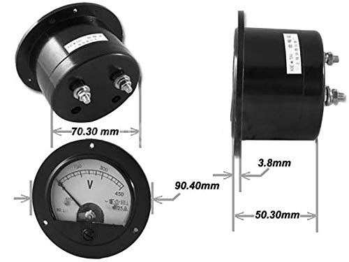 AC 0~150V Round Analog Volt Pointer Needle Panel Meter Voltmeter